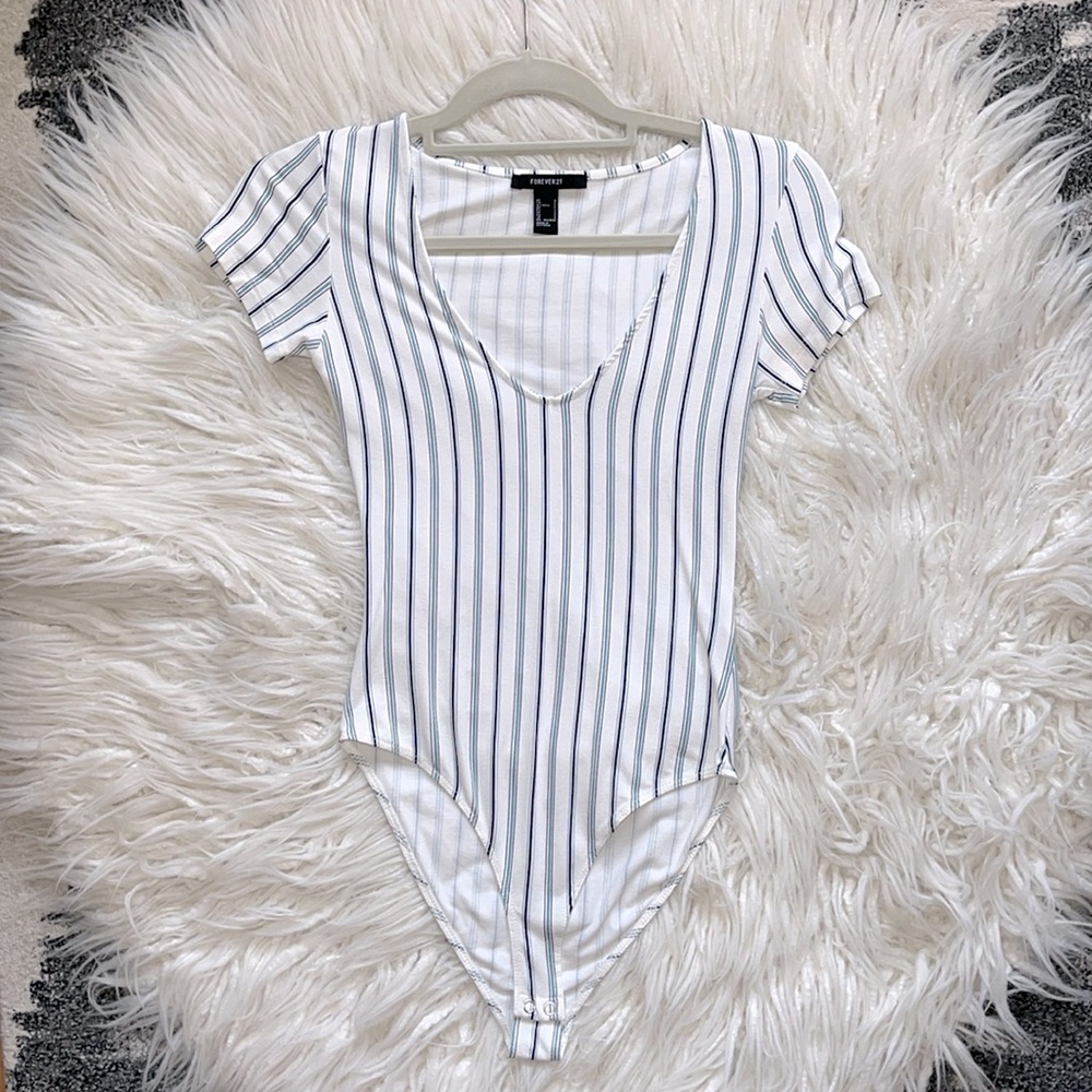 Forever 21 Striped Bodysuit